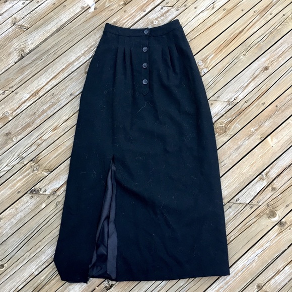 Vintage Dresses & Skirts - VINTAGE 70s Black Maxi Skirt